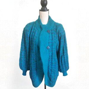 Vintage Japanese MAZBO Chunky Knit Outdoor Cardigan Jacket